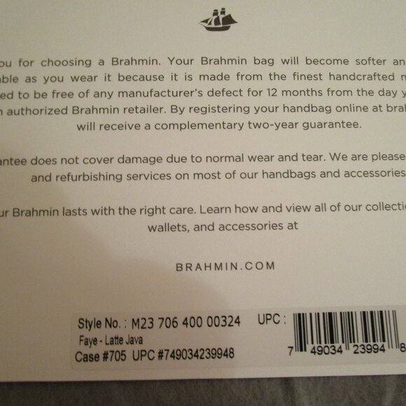 Brahmin Faye Latte Java Large Satchel - Picture 3 of 9